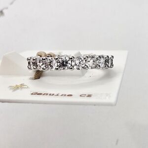 Covet. Silver Eternity Band with Sparkling Stones. NWT.  Size 9